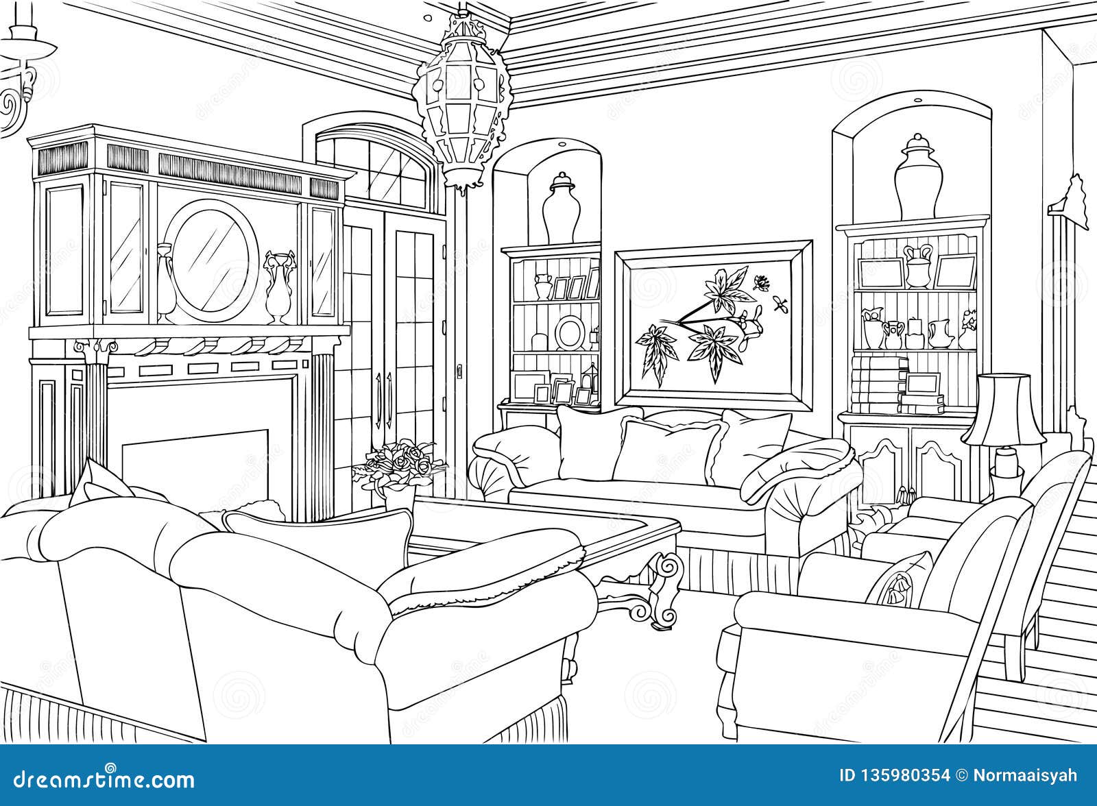 Interior line Art